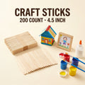 a group of craft sticks and paint