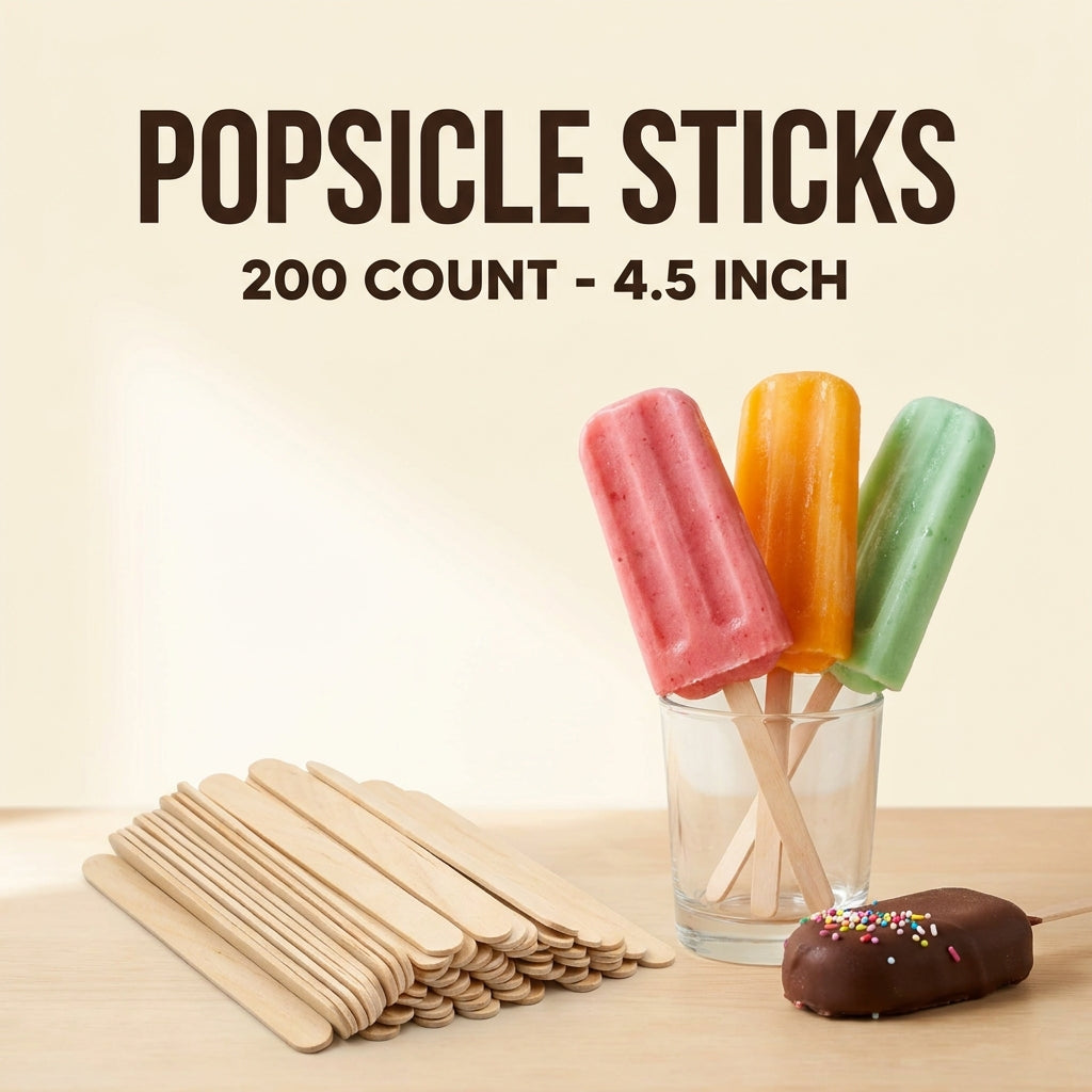 a group of popsicle sticks in a glass